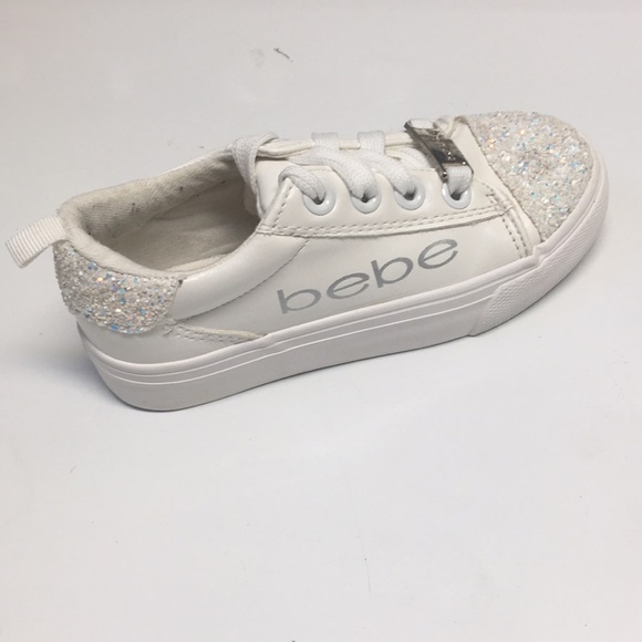 BeBe Kids glitter lace up Shoes Size 7/8 - Picture 1 of 4